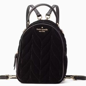 Briar Lane Quilted Velvet Mini Convertible Backpack